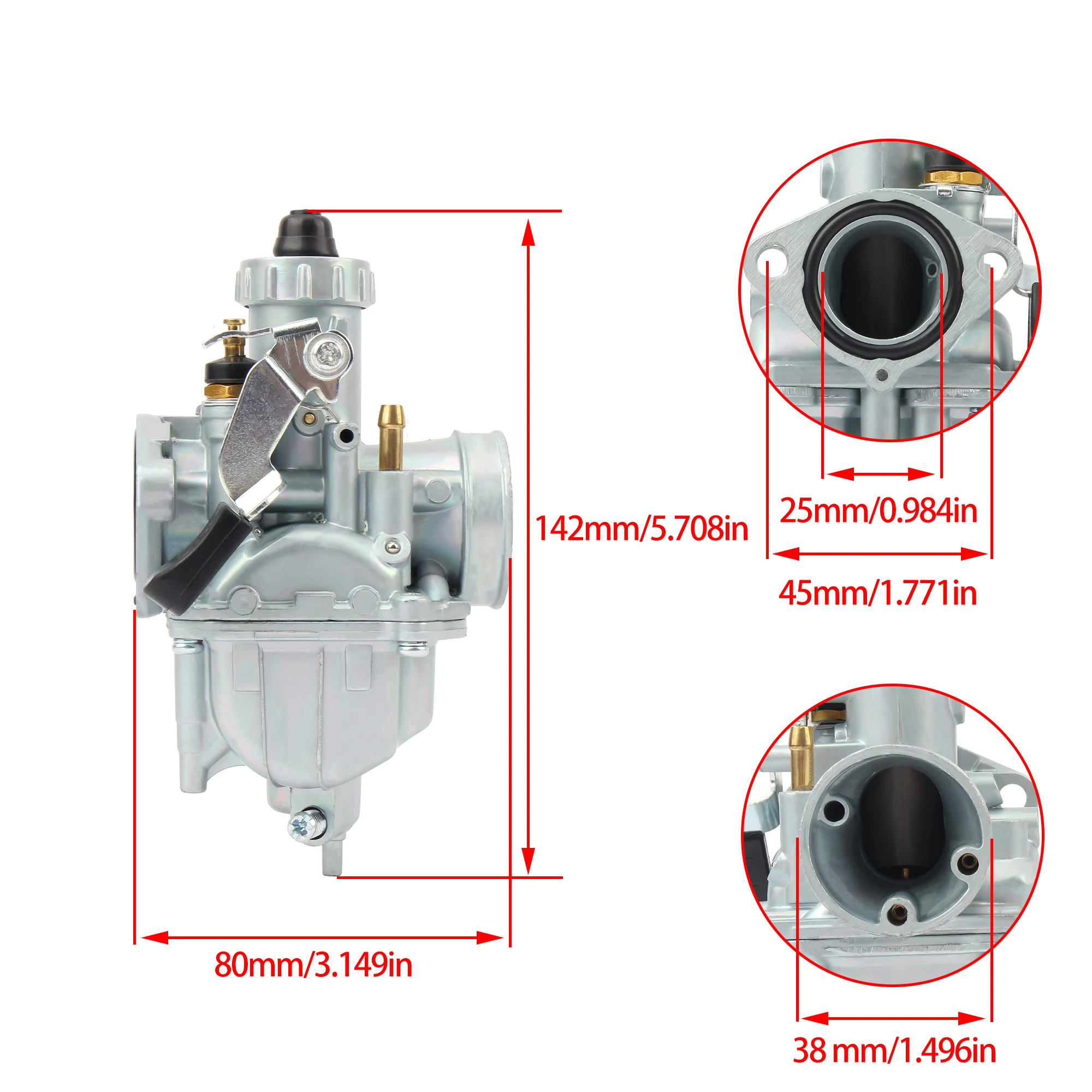 مكربن الدراجة النارية لـ Lifan YX SSR CRF50 CRF70 Carb لمحرك Mikuni 110cc 125cc 140cc ATV ملحقات المكربن Motocross
