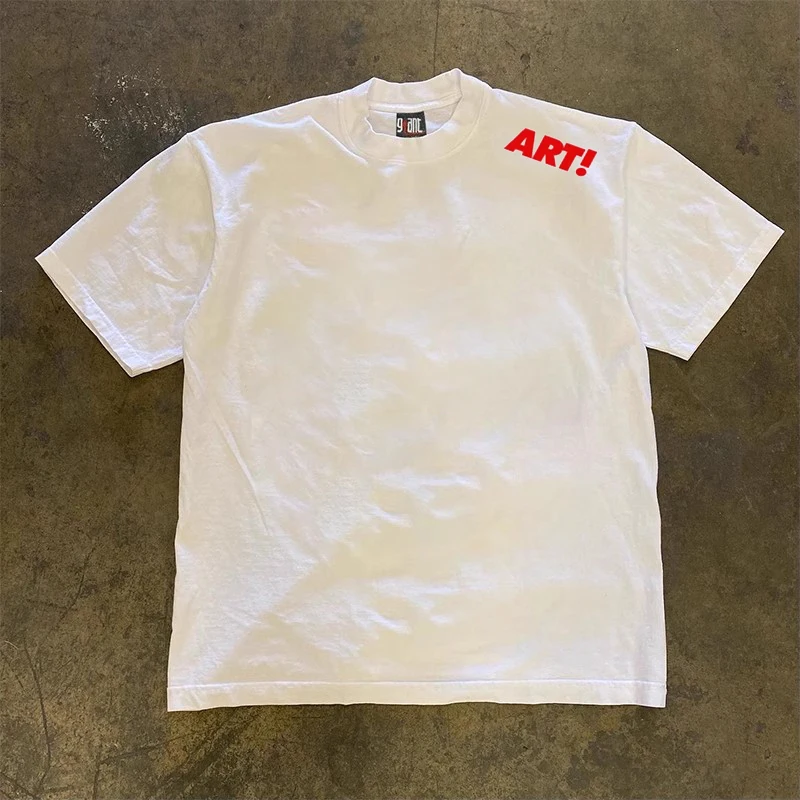 Loose Fit Short Sleeve T-Shirt Pure Cotton Double Thread Women's Style Heavyweight Couple's Tee Casual Summer Fashion