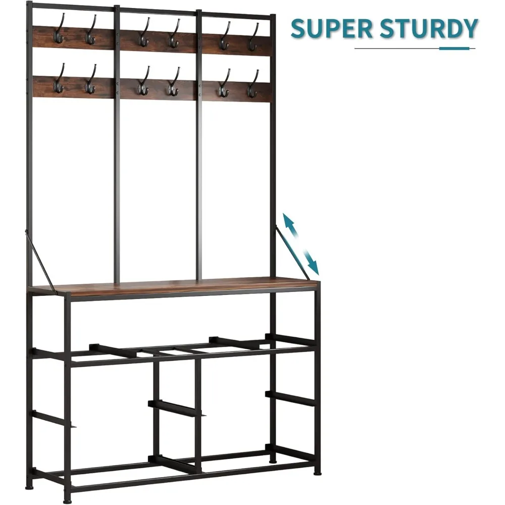 خزانة LUMTOK ذات 8 أدراج، خزانة ذات أدراج، رف ملابس مع أدراج قماشية، شجرة القاعة مع خطافات وأدراج للملابس والألعاب، #5