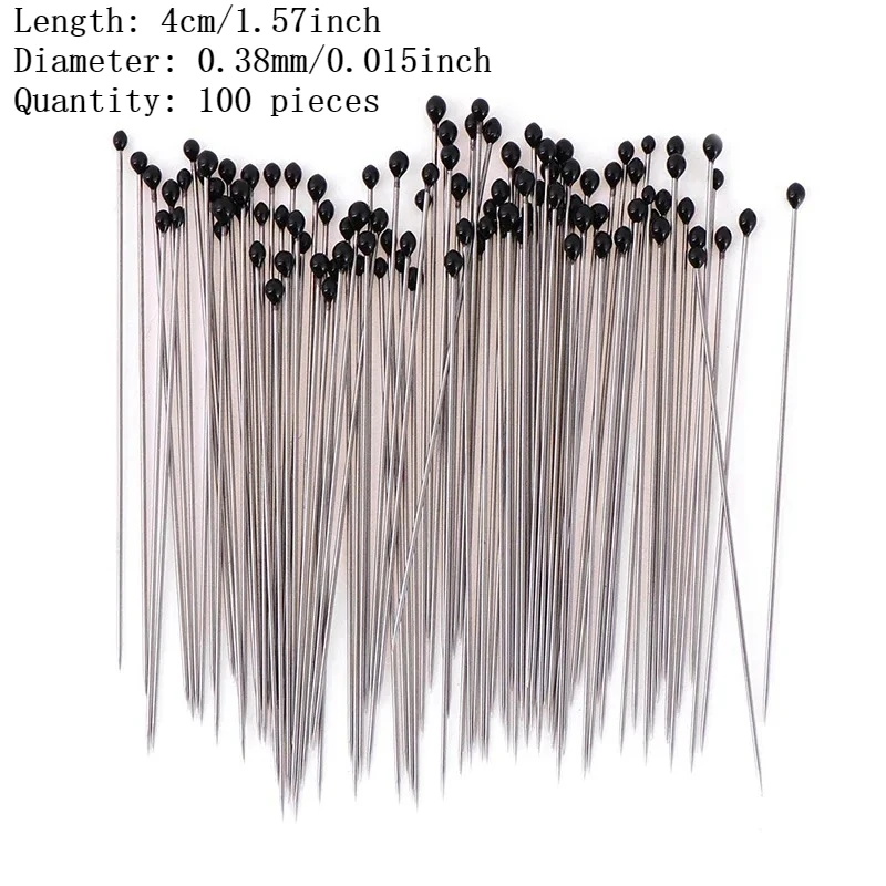 100pcs Insect Specimen Pins, Stainless Steel Needles with Plastic Box – Ideal for School Lab, Entomology & Dissection Use