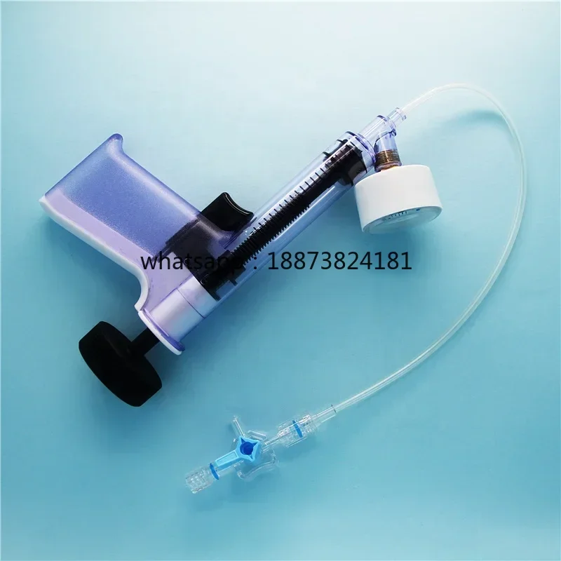 Medical Consumable Angiography Ptca Balloon Catheter Inflator Type Pressure Gauge Balloon Inflation Device fast shipping