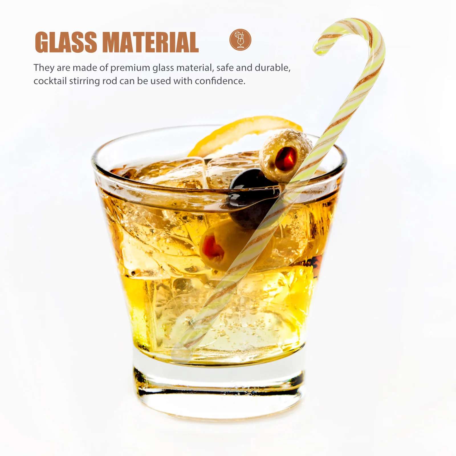 

Long Glass Cocktail Stir Mix Sticks Reusable Drink Stirrer Coffee Rods Swizzle Sticks Bar Drink Accessories Cocktail Stirrers