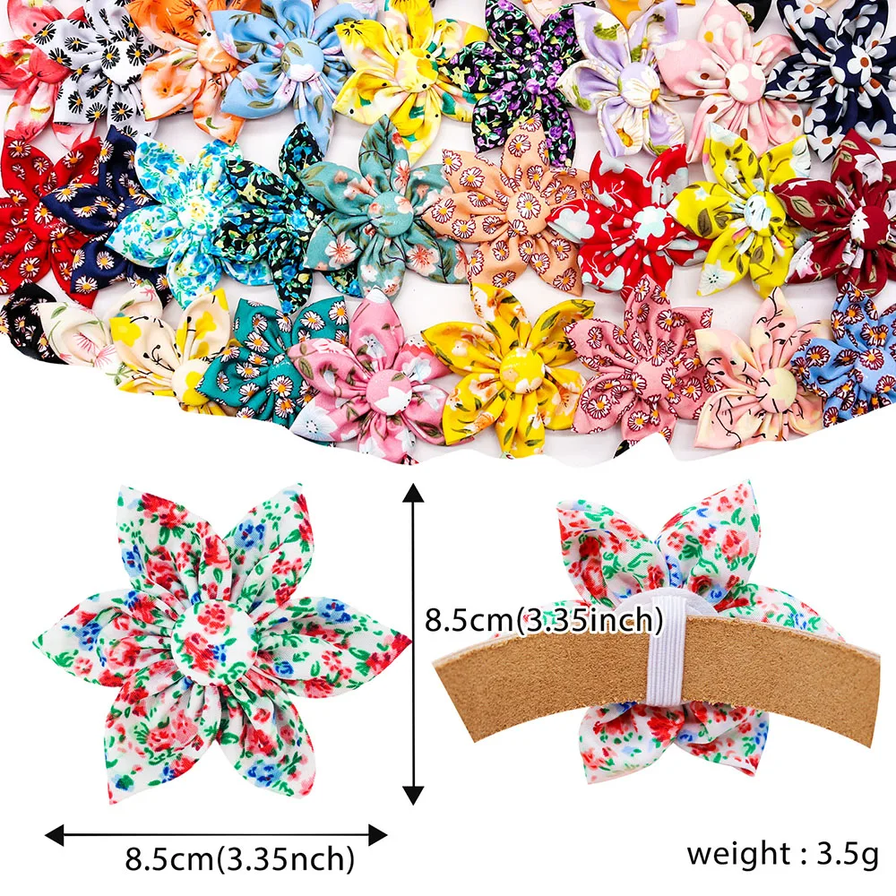 30pcs Bulk Flower-Collar Dog Accessories Dog Bow Tie Pet Collar Accessories Flower for Dog Collar Dog Flower Collar Accessories