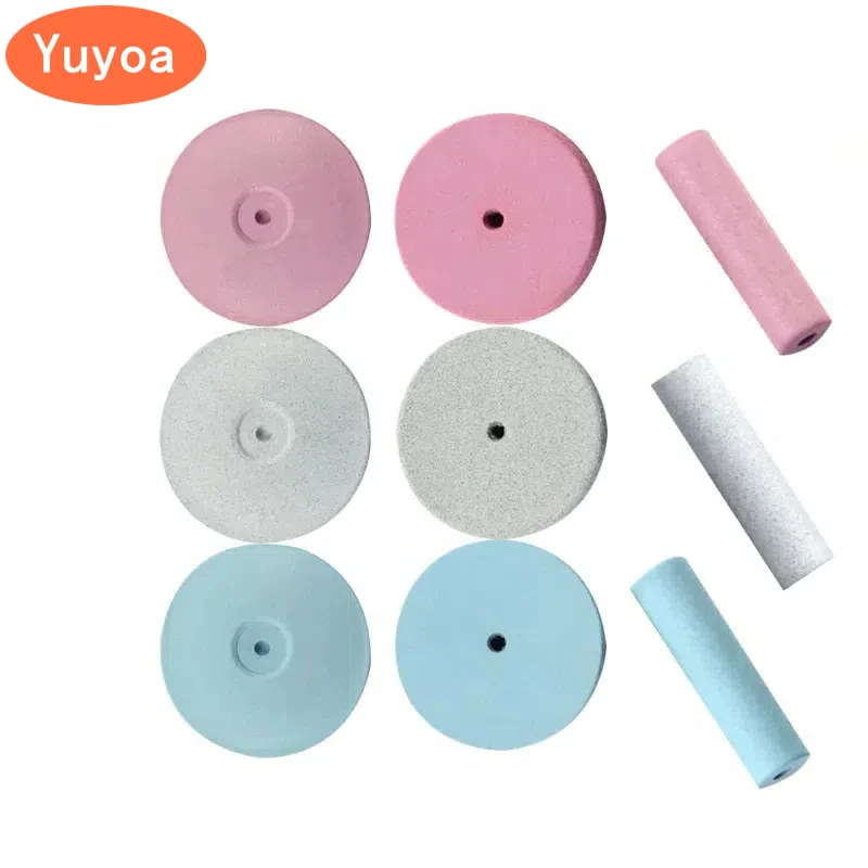 

100pcs Dental Lab PFM Crowns Resin Base Polishing Wheels Burs Silicone Polishers Disk Coarse Fine