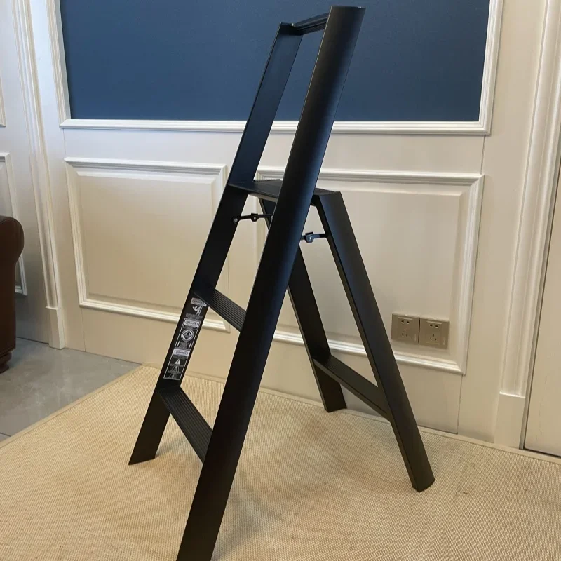 3-Step Aluminum Folding Ladder – Lightweight Kitchen Step Stool with Anti-Slip Pedal, Non-Slip Feet, Compact &Portable for Home