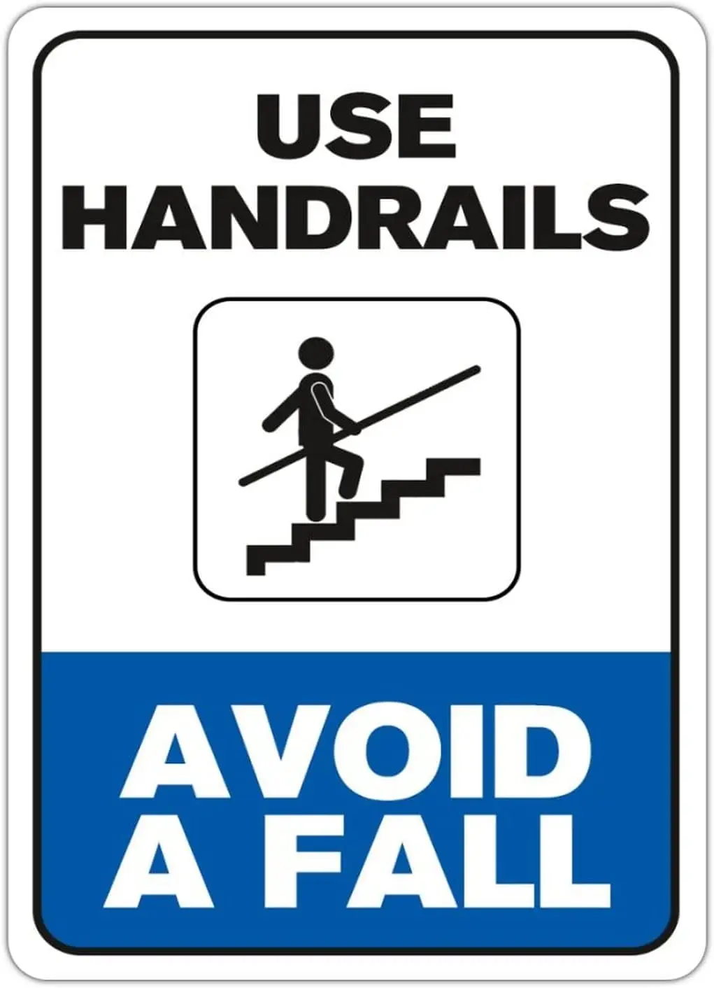 Use Handrails Avoid A Fall Warning Aluminum Metal Tin Sign Vintage Caution Notice Street for Bathroom Kitchen Toilet