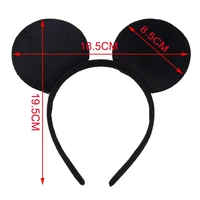 CHuangQi 12pcs Mouse Ears Headband with Bow, Mickey Minnie Ears Headwear for Boy / Girl Birthday Party, Great Party Favors - Image 4