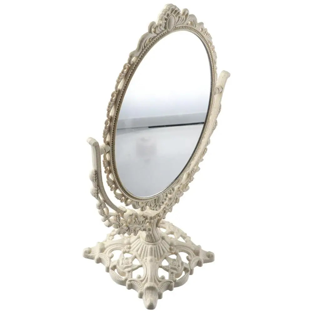 Miroir de maquillage rétro double face, réglable, haute définition, rotation résistante à 360 °, bureau, maison, nouveau