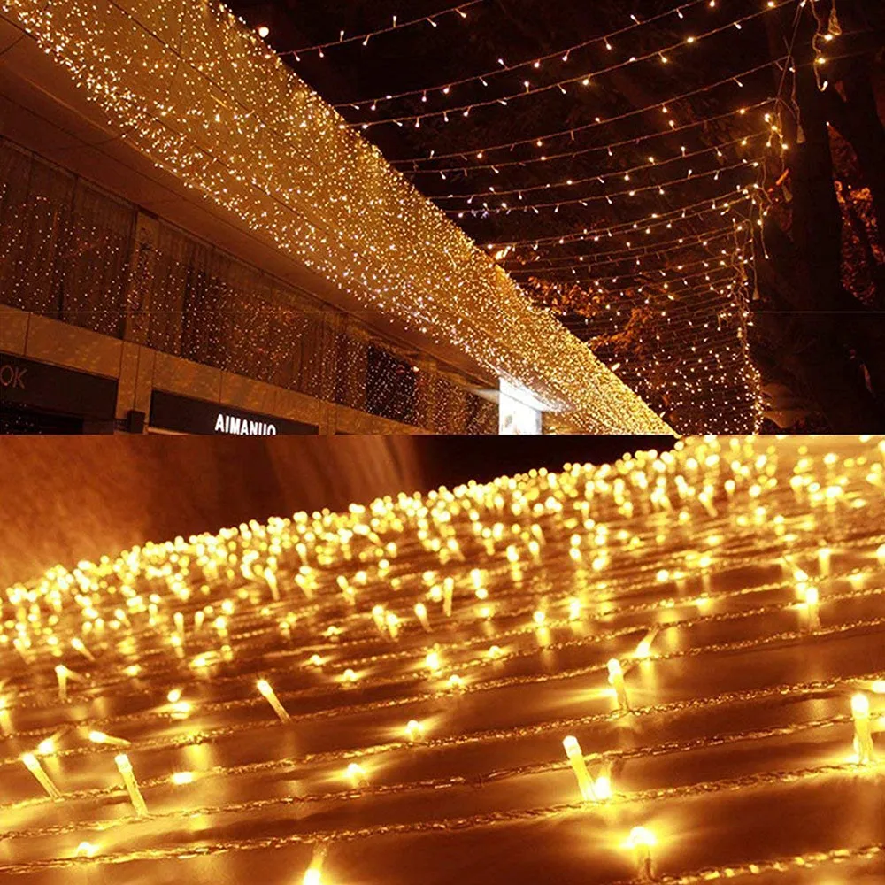50M LED Fairy String Lights Kerstverlichting voor thuis Nieuwjaarsfeest Buiten Tuin Straatdecoratie met EU-stekker