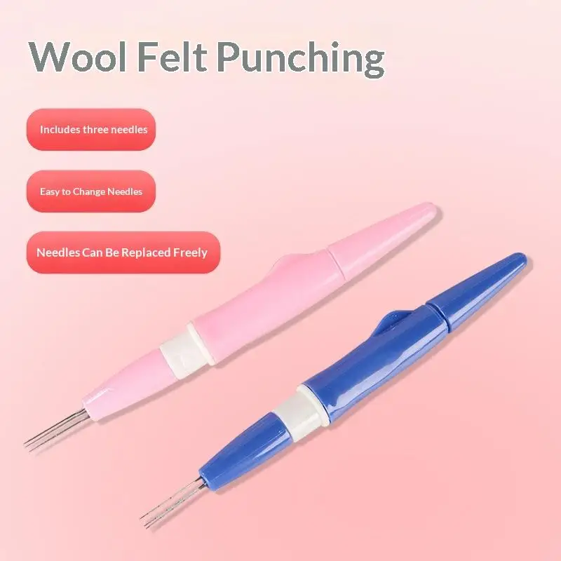 Needle Pen The Poking Fun Tools For Wool Felt Replace Needles With DIY Art Handwork Craft Multi Needle Tool Sewing