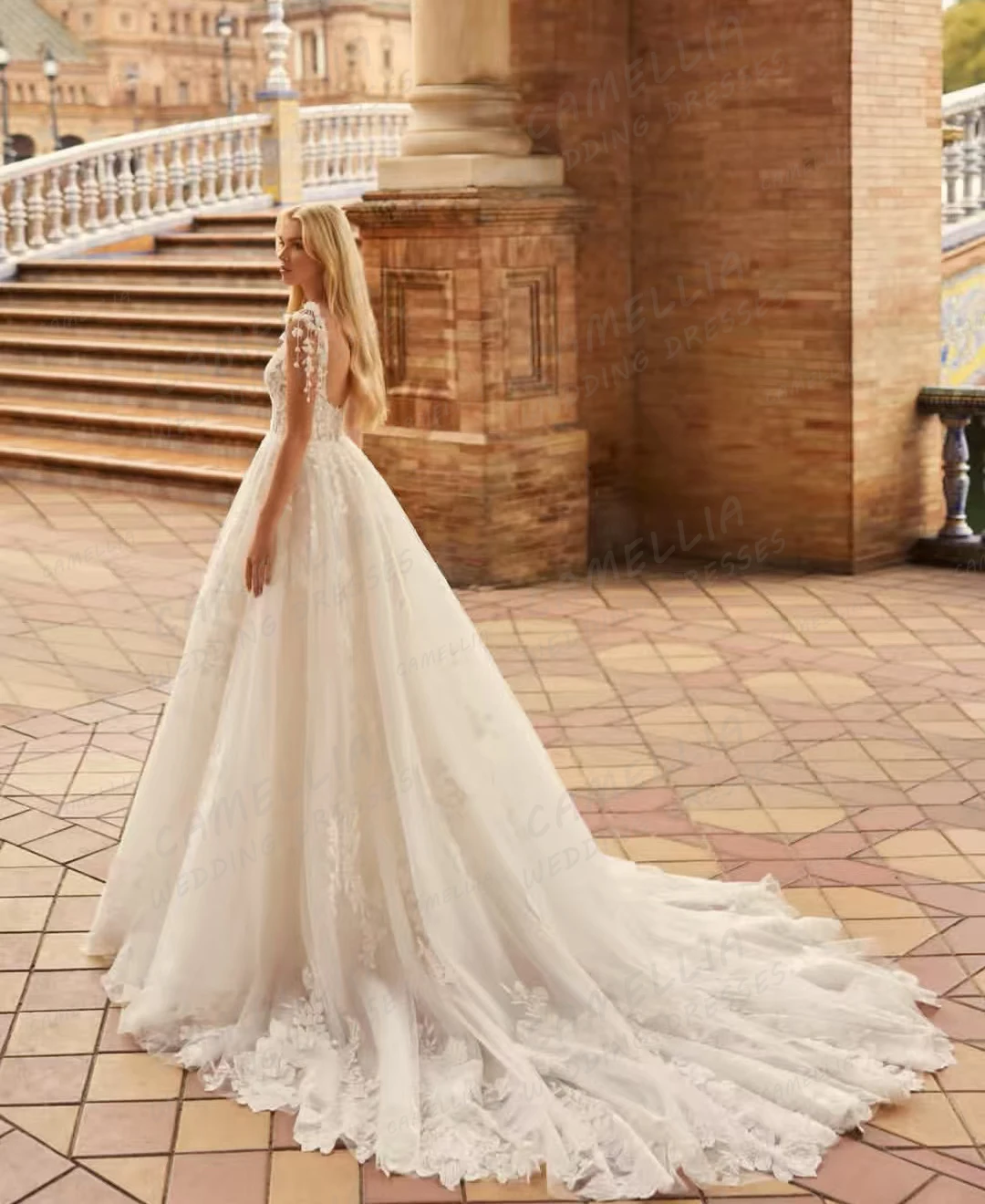 فساتين زفاف بسيطة للنساء دانتيل على شكل قلب بدون أكمام على شكل حرف A سويب تراين زي العرائس مثير فيستدوس دي نوفيا مخصص 2026