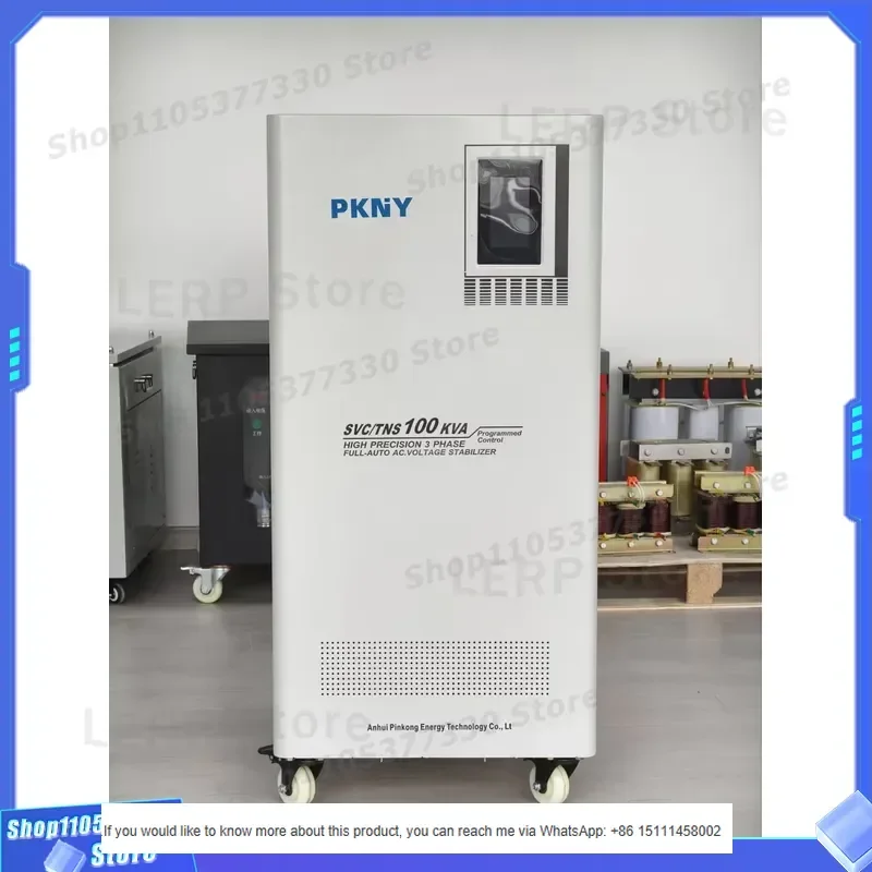 3 Phase 100KVA Pure Copper Coil Digital Display Electrical Voltage Regulator With Over Under Voltage Protection