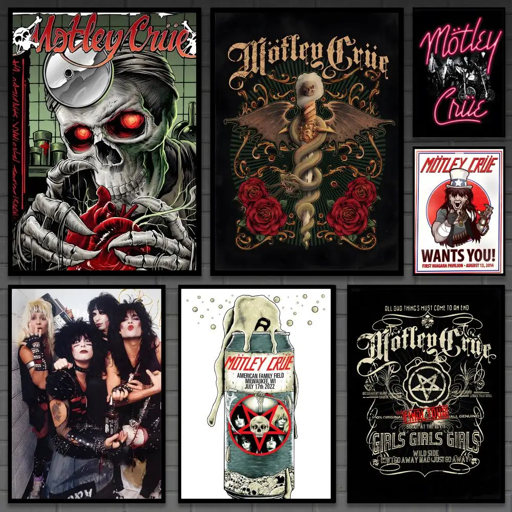 Rock band M-Motley crue Poster Versatile HD Waterproof Wall Art Self-Adhesive Decor for Any Space Ideal Gift
