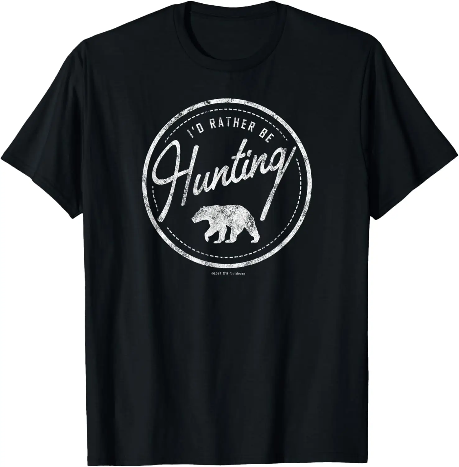 

I'd Rather Be Hunting Bear t-shirt, Retro style, faded