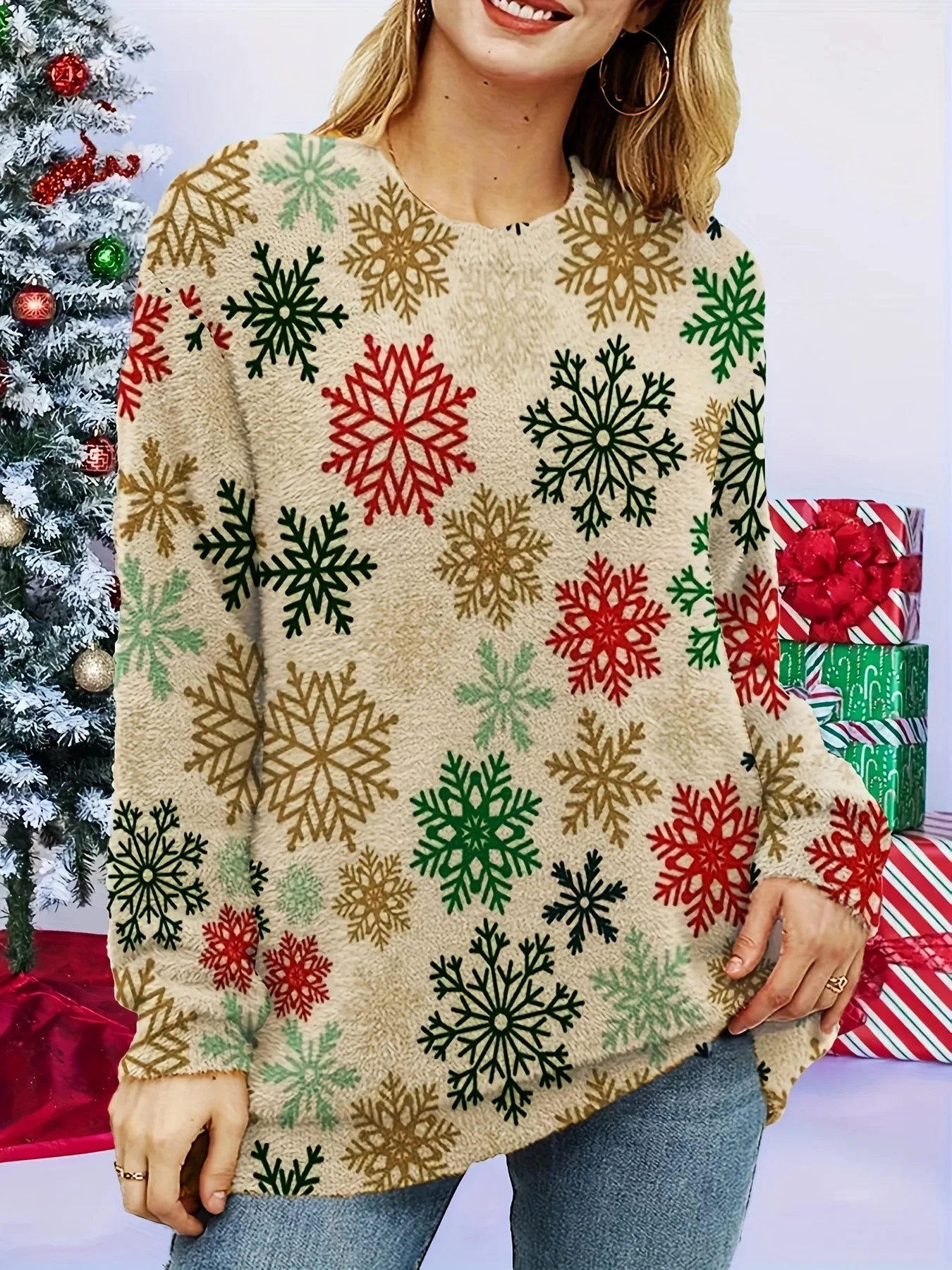 New Round Neck Sweater Women Jumper Teen Y2k Style Red Knitted Top Autumn/winter Neutral Woolen Pullover Comfortable Clothes