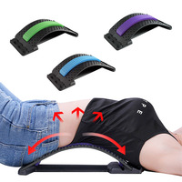 Back Stretcher Massager Multi-Level Adjustable Massager Waist Neck Fitness Lumbar Cervical Spine Support Pain Relief Fitness