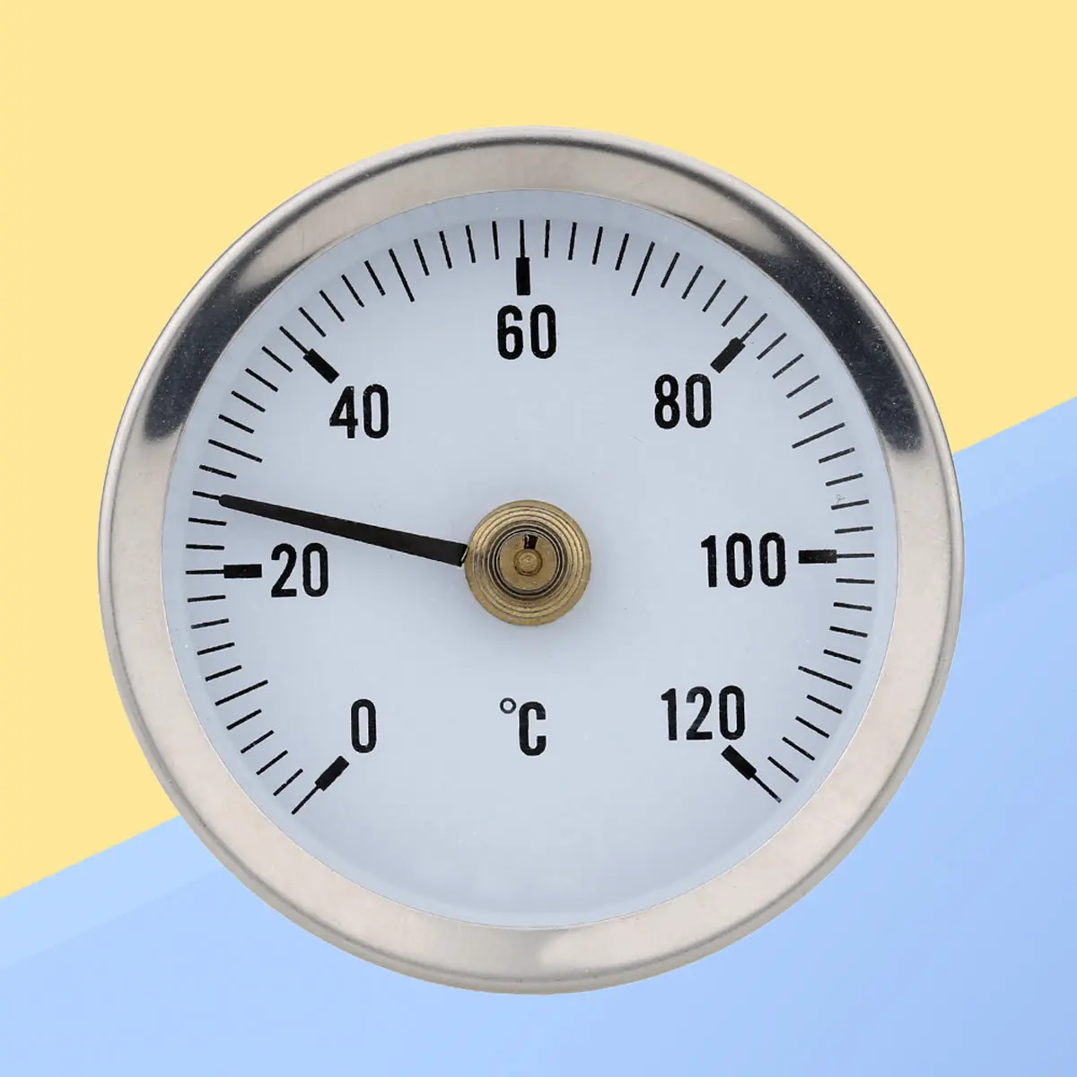 63Mm Heavy Duty Pipe Thermometer Spring Mount Dual Metal Dial Gauge for Water Pipe Air Conditioner Refrigerant Line Oil Tank