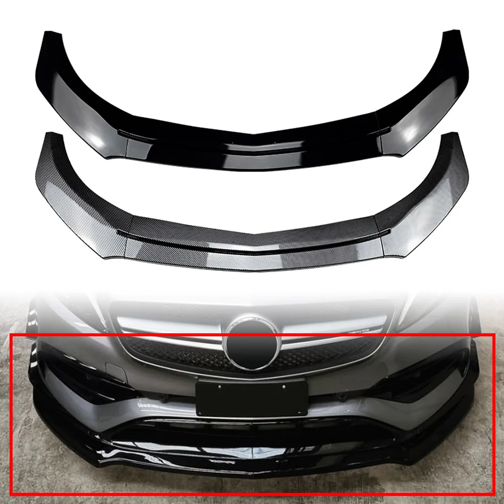 3Pcs Car Front Bumper Lip Spoiler Splitter Body Kits For Mercedes A-Class W176 A200 A260 A45  2013 2014 2015 2016 2017 2018