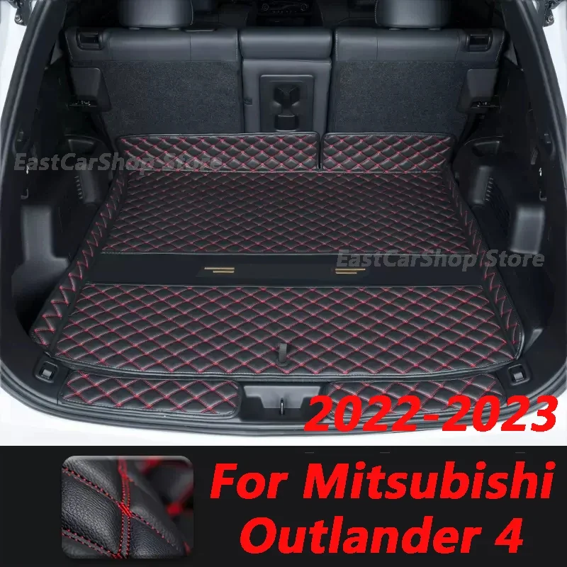 

Для Mitsubishi Outlander 4 2022 2023 коврик для багажника автомобиля коврик для багажника поднос для багажника Автомобильный задний коврик для груза защитная накладка аксессуары крышка