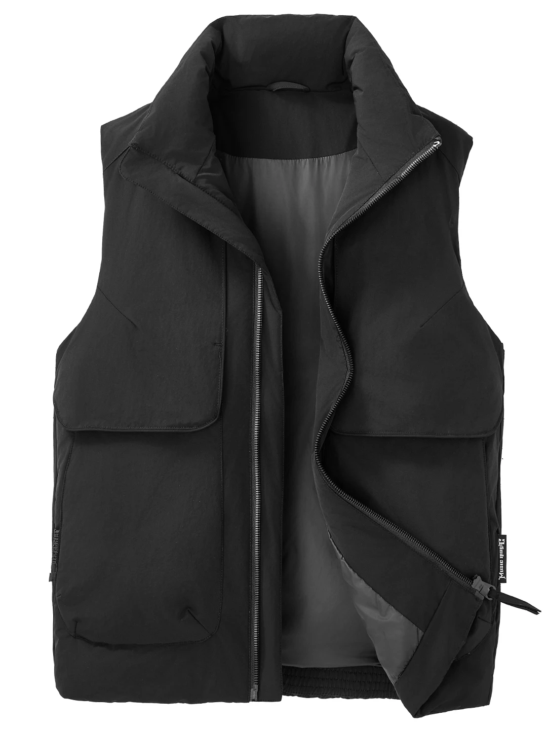 

Мужской утепленный пуховый жилет Kazuki Kuraii, однотонный, повседневная верхняя одежда, новинка зимы, на молнии, для отдыха, с декоративными элементами, теплый