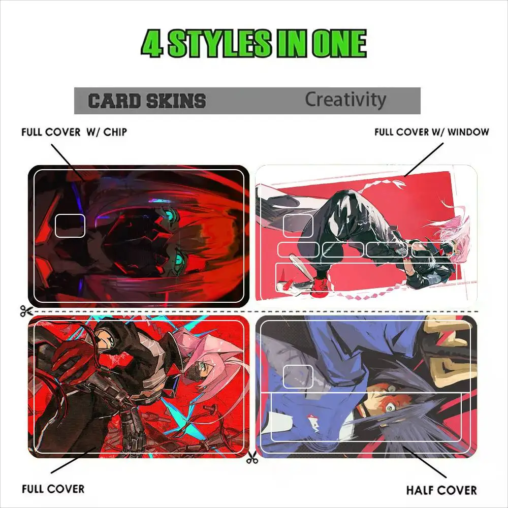 Edgerunners 2 Talia yang   Sticker Film Tape Skin for Credit Card Debit Card Cartoon Waterproof Stickers