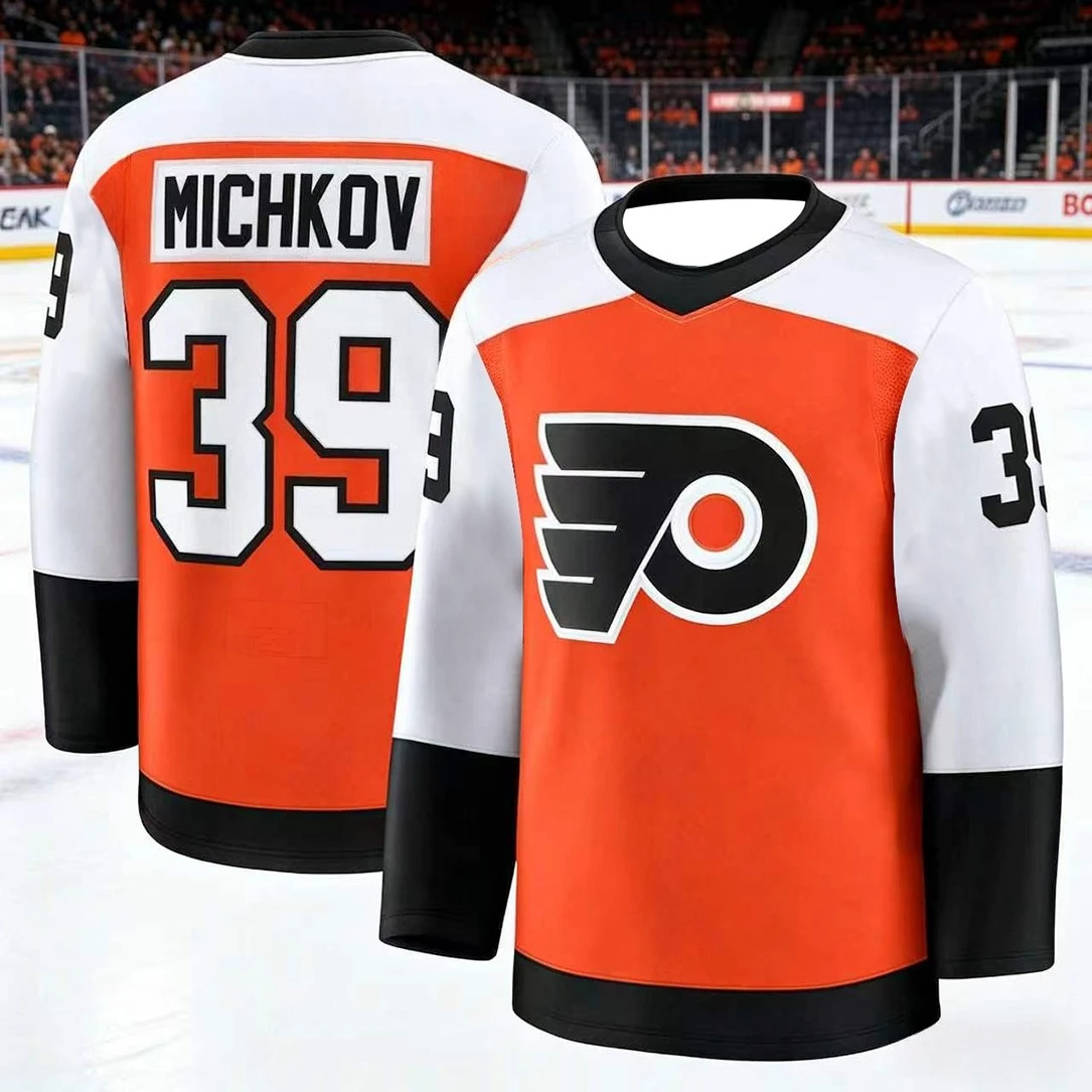 Men's New Style American Hockey Training Suit - 3D Printed Pattern, Breathable, Dri-fit, Speed Dry, Captain Sleeve T-Shirt Kids