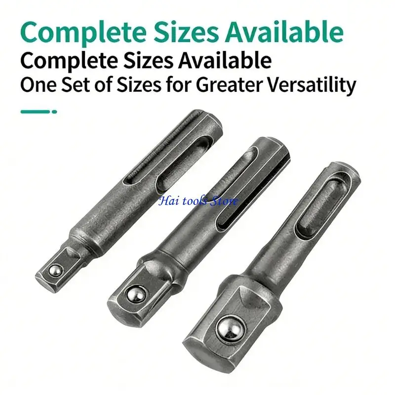 X37E 3Pcs Professional Socket Driver Set Shank Electric Bit Adapters Enduring
