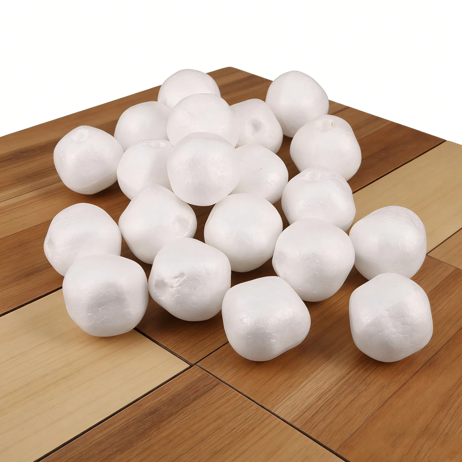 20Pcs Faux Pomegranate Polystyrene Foam Balls White Blank Craft Balls for DIY Art Projects Wedding Easter Table Decoration