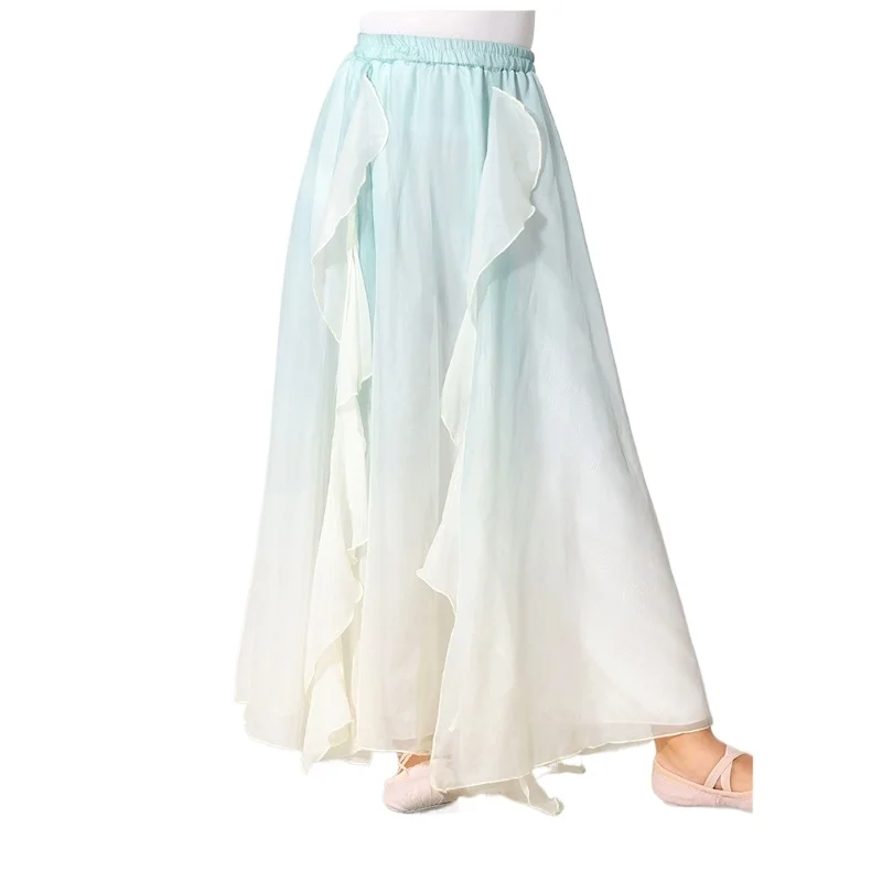 Stroje do tańca klasycznego dla dzieci, eleganckie ubrania z gazy, ubrania do ćwiczeń tanecznych dla dziewcząt, kostiumy sceniczne, starożytny chiński strój.