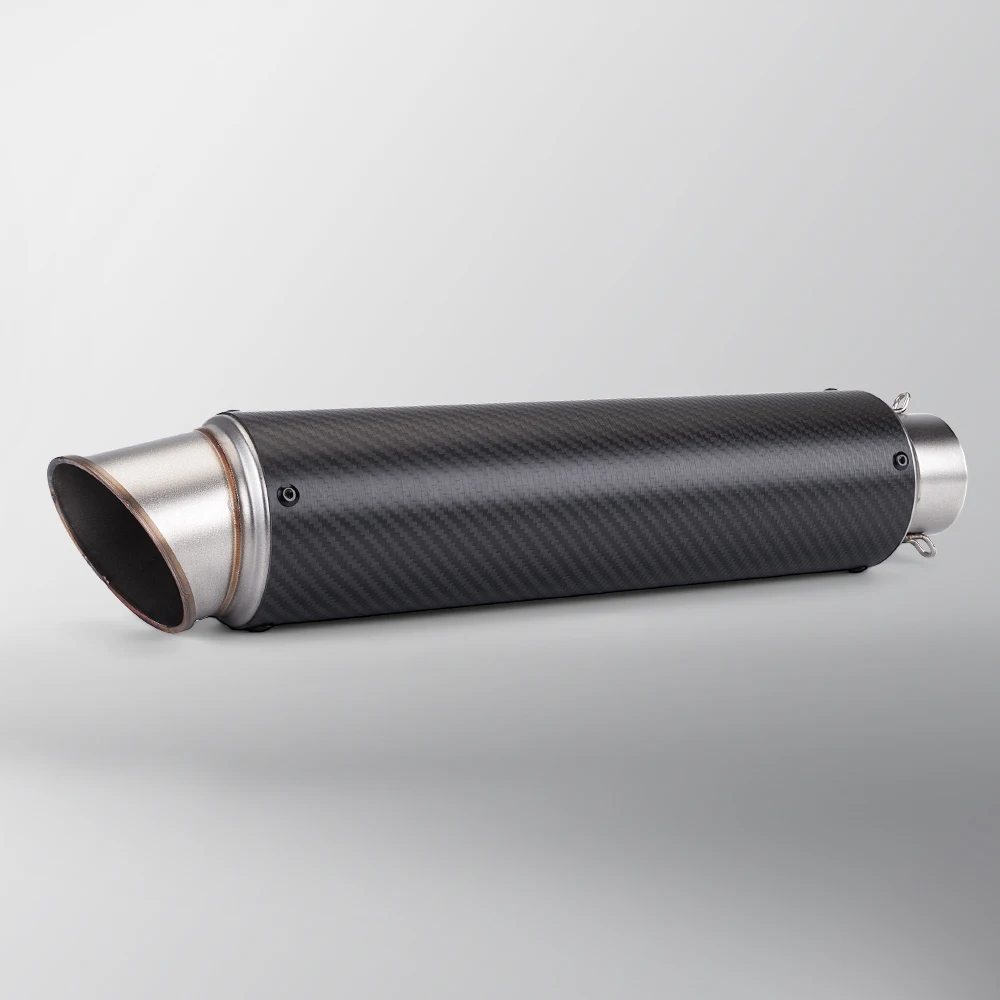 

61mm diameter universal exhaust pipe Z900 motorcycle C11 stainless steel flat steel carbon fiber extended tail