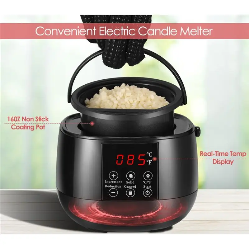 Candle Making Wax Melting Pot For Candle Making LED Temperature Display For Adults Beginner US Plug-New
