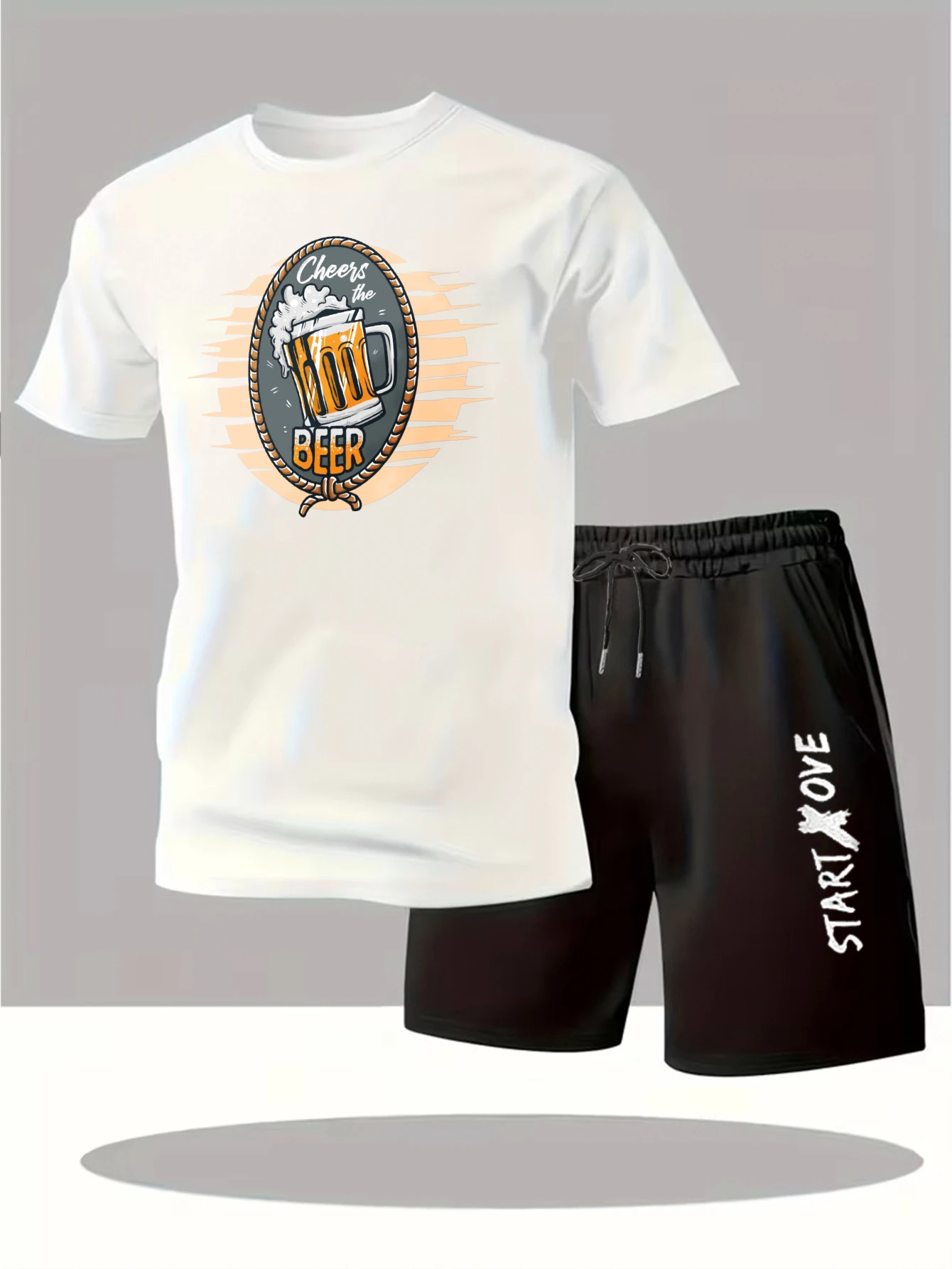 

Мужские комплекты 2025: Новинка! Модный спортивный костюм с коротким рукавом для мужчин. Принтованные мужские костюмы Y2K. Комплекты спортивных костюмов с графическим принтом для мужчин.