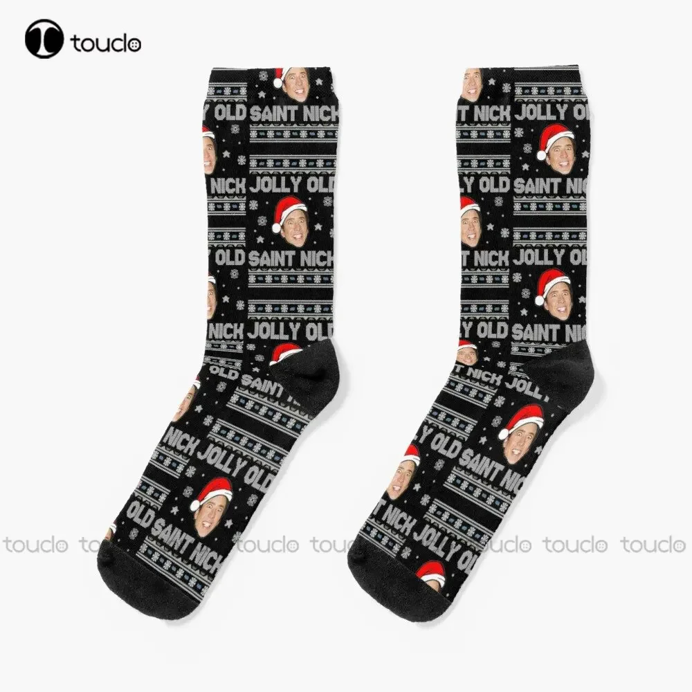 

Nicolas Cage Funny Meme Nicage357 Socks Funny Socks For Men Personalized Custom Unisex Adult Teen Youth Socks 360° Digital Print