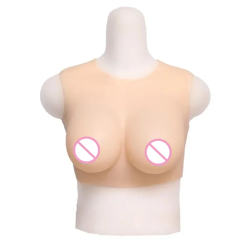 Breast Implants, Female Breast Surgery Recovery Bra, Simulated Male Artificial Fake Breast, Silicone Oversized Cup Nipple Pad