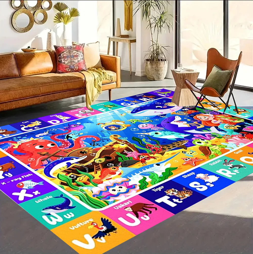 Spielmatte für den Boden, superweiche Vorschulteppiche mit Tieren, Kinderteppiche für das Spielzimmer, Klassenzimmer, Bodenmatte zum Krabbeln