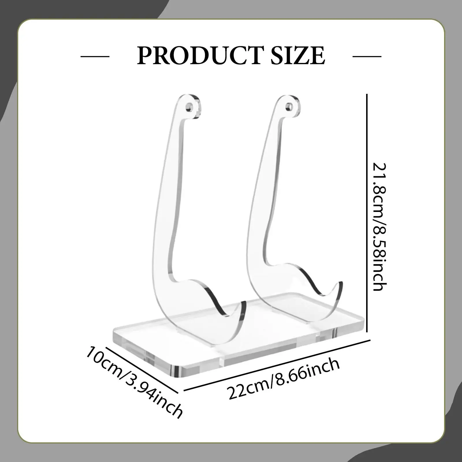 Plate Holder Acrylic Display Stand Minimalist Easel for Artworks Books Greeting Cards Home Table Decor