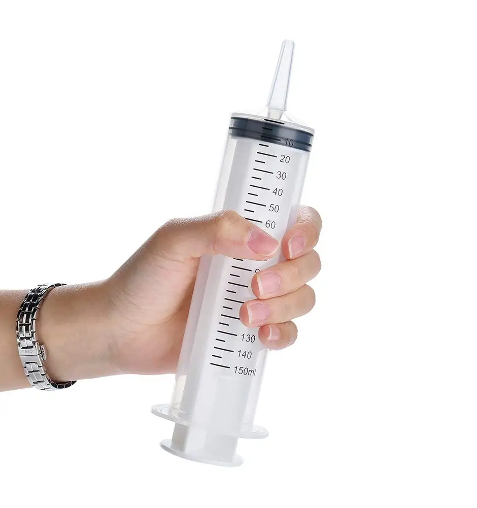 150ml Large Syringes, Sterile and Individual Sealed, Easy to Use and Clean, Plastic Garden Syringe for Liquid, lip Gloss, Paint