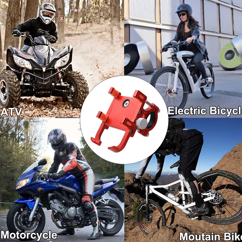 حامل هاتف دراجة نارية سبائك الألومنيوم 360 تدوير الدراجة جبل ستة مخلب المحمول قوس العالمي دعم السيارة الداخلي #2