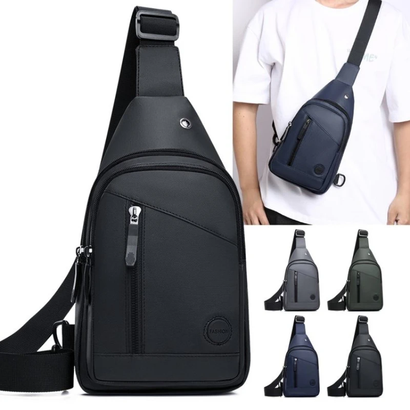 Casual Men's Chest Bag with Adjustable Shoulder Strap, Multiple Pockets Crossbody Sling Bag Suitable for Cycling Commuting Sport