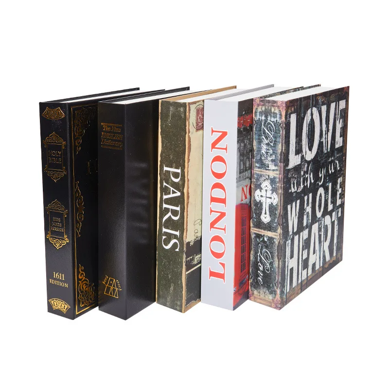 Creative Sight Secret Book Safe Box Money Jewelry Stash Hidden Compartment Metal Case Key Lock Simulation Classic Book Style