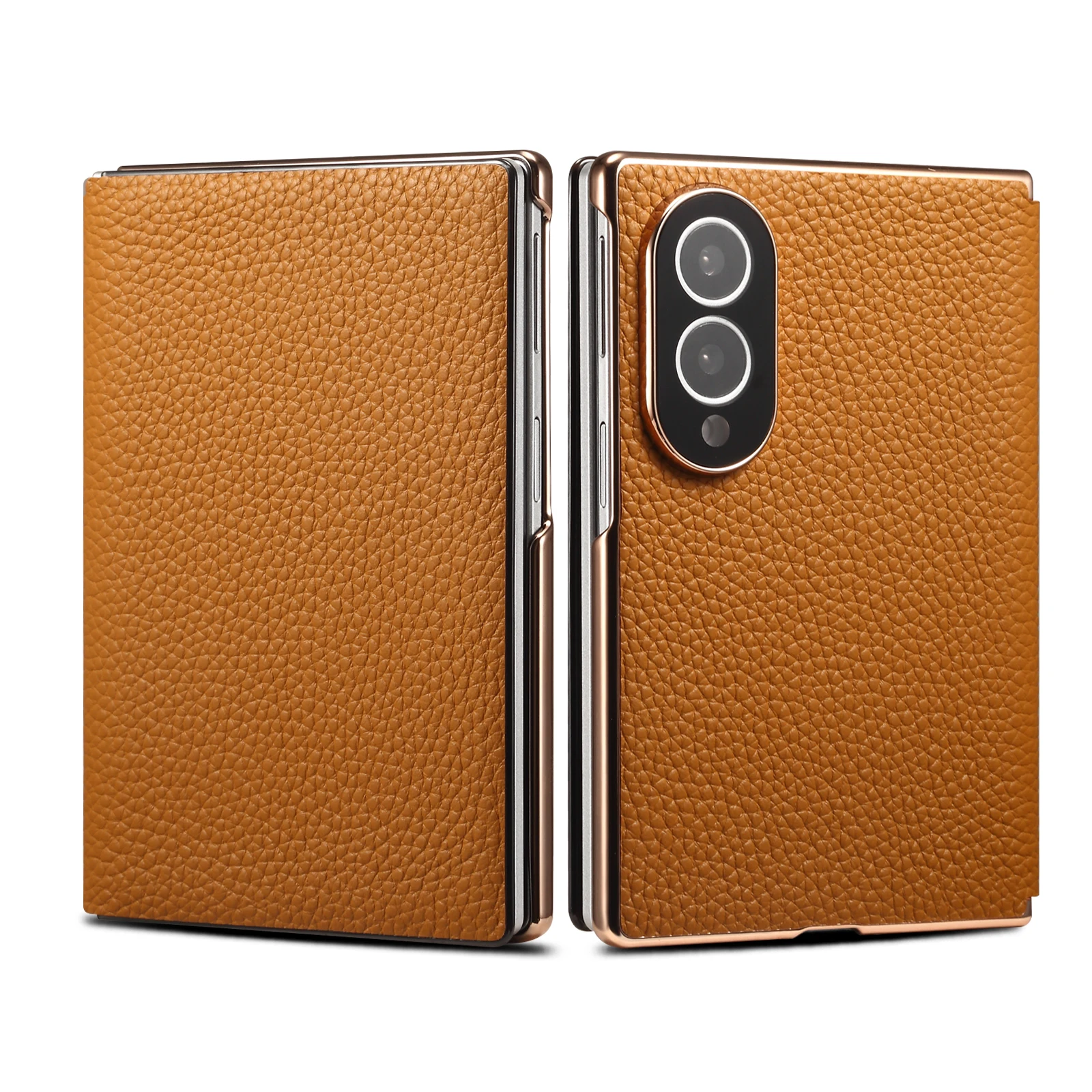 Magnetic Lychee Grain Flip Cards Solt Leather Phone Case for Samsung Galaxy Z Fold8 Fold 8 Wide for Magsafe Shockproof Cover