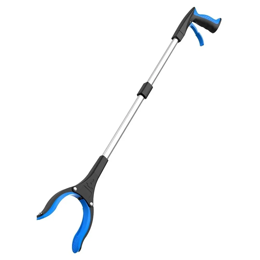 Foldable Aluminum Litter Picker Heavy Duty Garbage Grabber Multifunctional Trash Clamp Outdoor Waste Cleaning Tool