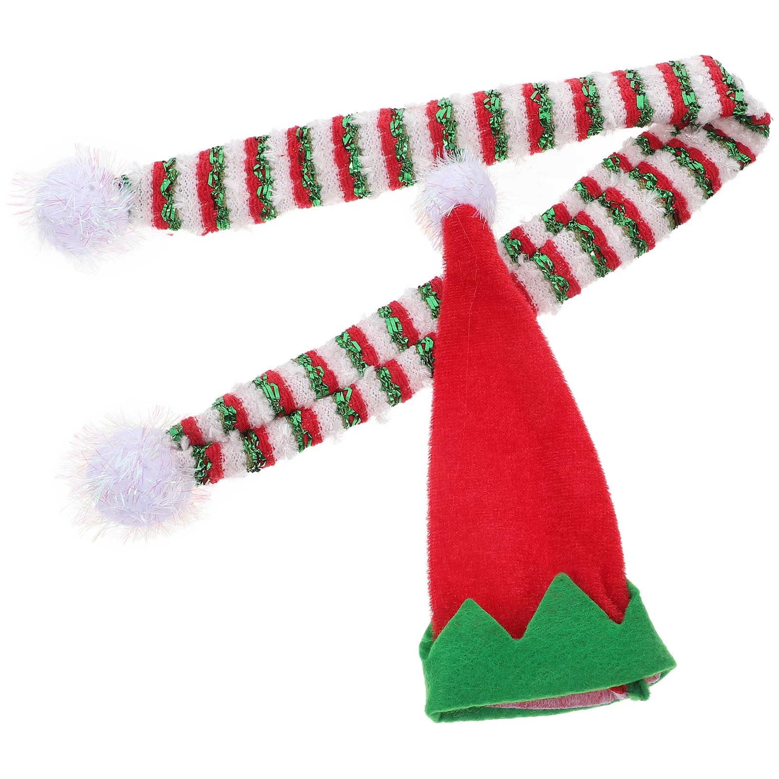 

1Set Christmas Wine Bottle Mini Santa Hat Scarf Set Festive Holiday Table Decoration Reusable Wine Bottle Charm