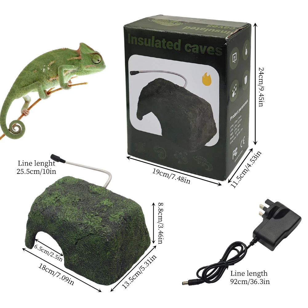 Crawling pet heating and insulation cave - resin decoration landscape crawling pet evading cave accessories accessories