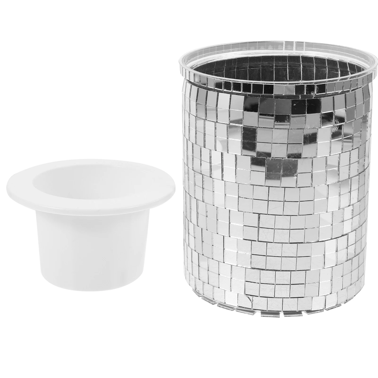

Disco Flower Planter Pot Mirror Surface Plastic Durable Succulent Plant Container Desktop Outdoor Gardening Flowerpot Replanting