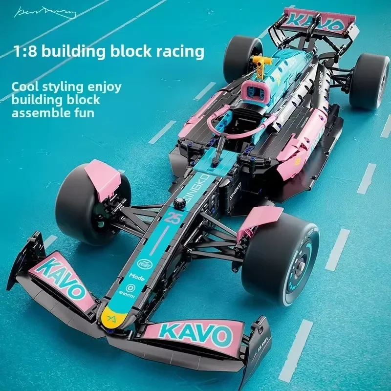 2312 قطعة جديد F1 سباق السيارات اللبنات عدة عرض نموذج سيارة باردة جمع الاطفال لعبة هدية للبنين والأطفال هدية عيد ميلاد