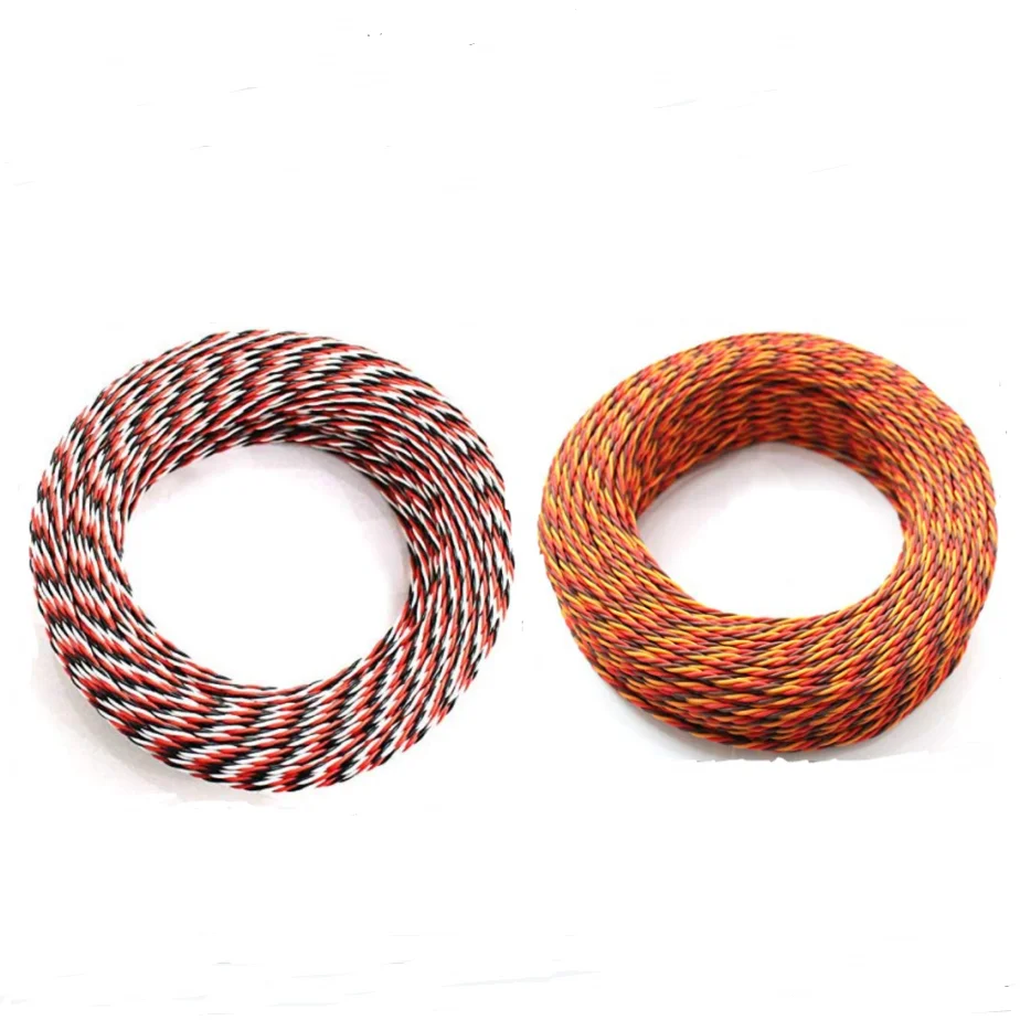 5M 16 feet 20 22AWG 26awg 30/60 Core  3 ways Twist Servo Extension Cable JR Futaba Twisted Wire Lead For RC Airplane Accessories