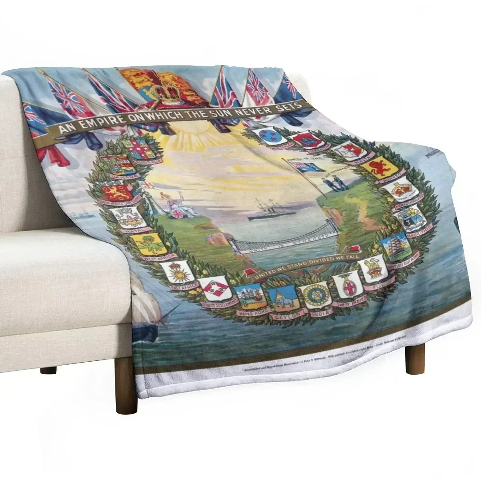 An Empire on which the Sun never Sets Throw Blanket Bed covers Soft Big funny gift bed plaid Beach Blankets For Baby Blankets