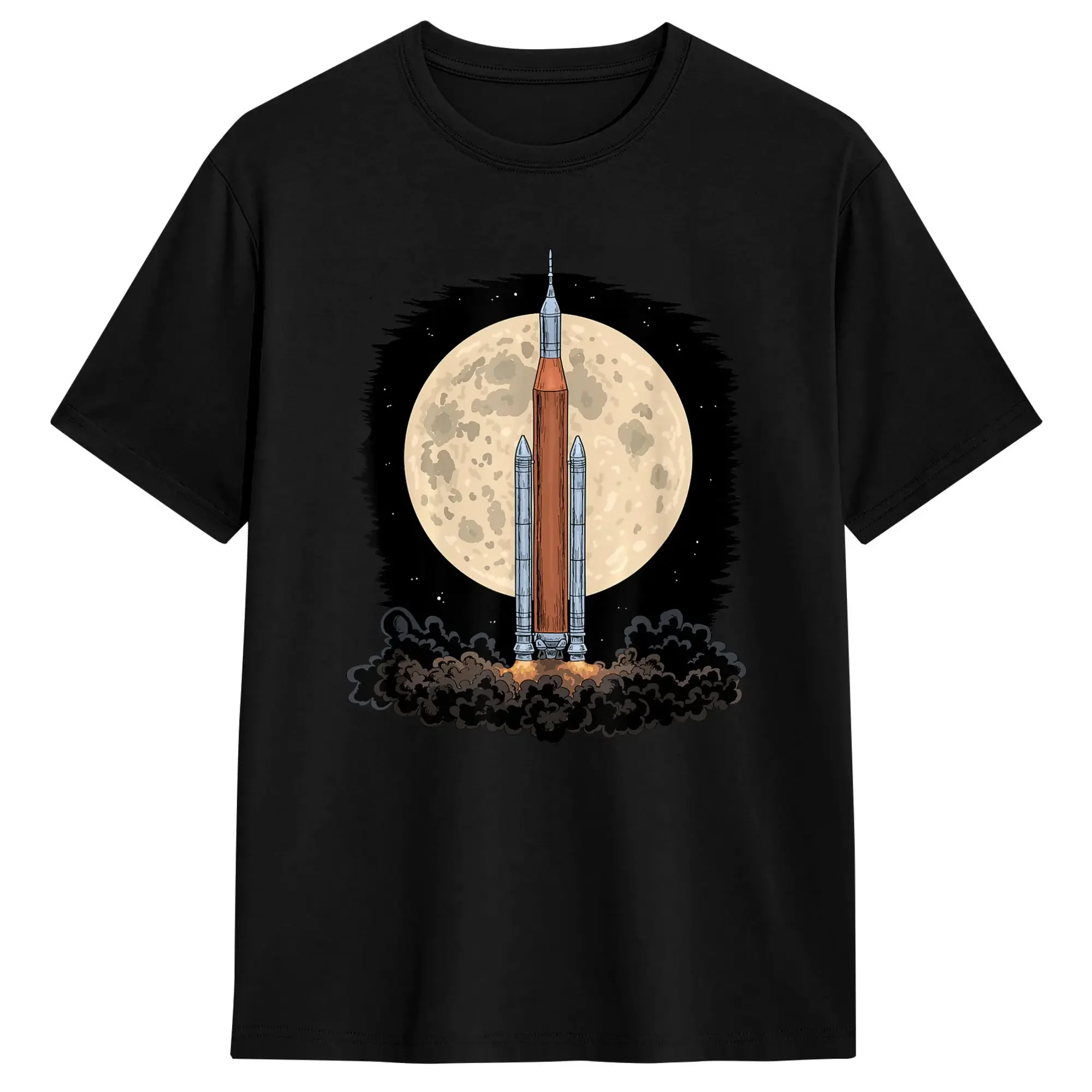 Artemis 1 SLS Rocket Launch Mission To The Moon And Beyond T Shirts Cotton Tops Short Sleeve Round Neck Tees Original T-Shirt