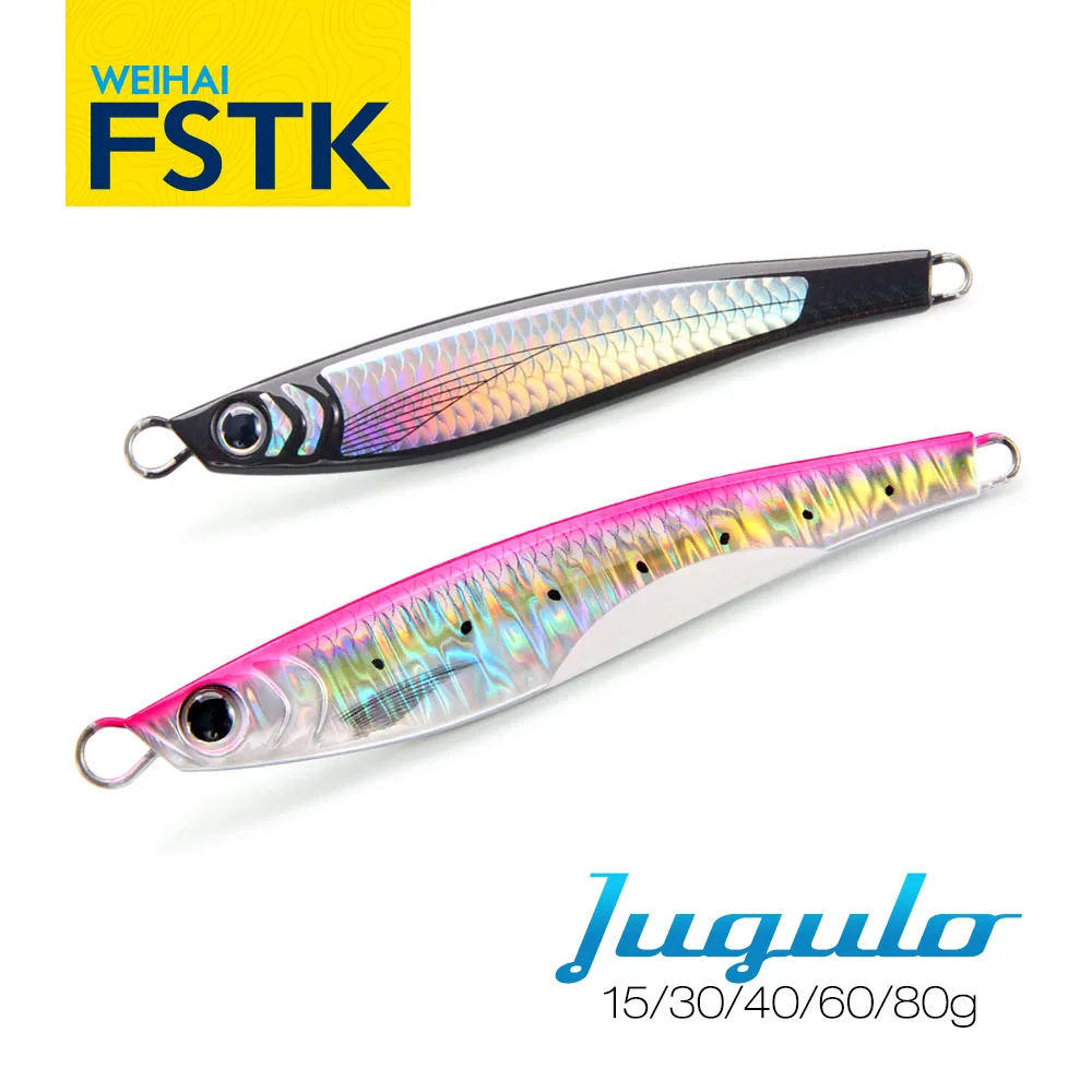 FSTK przynęta na okonie Jugulou Casting Jig 15g30g40g60g80g tuńczyk długie przynęty do rzucania Spinning sztuczna przynęta łyżka wędkarstwo morskie